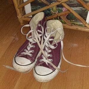 Maroon Converse High Tops